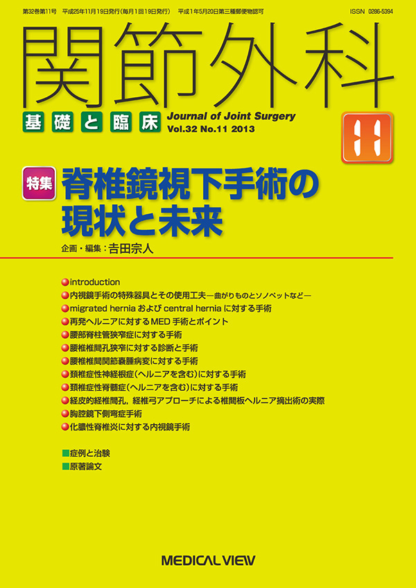 関節外科 2013年11月号